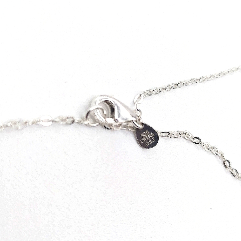 Cultured Freshwater Pearl Heart Pendant Necklace in Sterling Silver - Picture 4 of 5